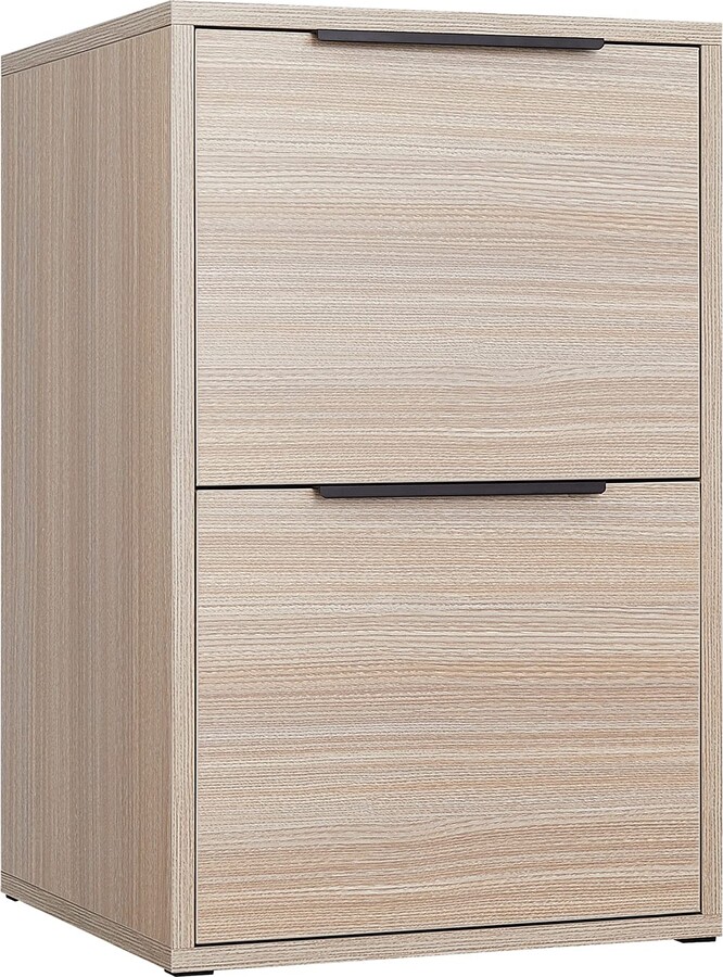 Voohek 2 Drawer Wooden File Printer Stand with Decorative