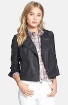 Thumbnail for your product : Paige Denim 'Brooklyn' Coated Stretch Cotton Moto Jacket