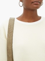 Thumbnail for your product : Chimala Puckered Cotton-blend Jersey Sweatshirt - Ivory
