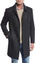 Thumbnail for your product : Neiman Marcus Single-Breasted Plaid Wool Top Coat