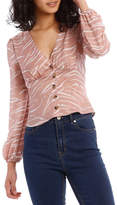 Thumbnail for your product : Milk and Honey Long Sleeve Button Through Deep Vee Top