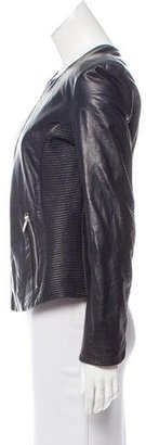 Theyskens' Theory Collarless Leather Jacket w/ Tags