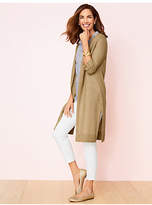 Thumbnail for your product : Talbots Textured Linen Roll-Tab Long Duster - Metallic
