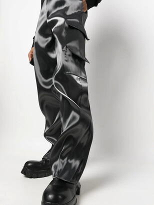 名作 heliot emil Liquid l Trousers パンツ Heliot Emil - Liquid Metal Suit Pants | HBX