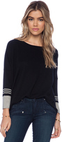 Thumbnail for your product : Autumn Cashmere Boxy Striped Sleeve Sweater