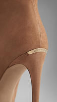 Thumbnail for your product : Burberry Suede Peep-toe Boots