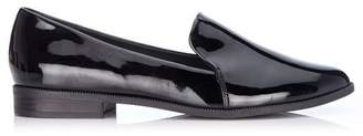 Wallis Black Patent Slip On Loafer