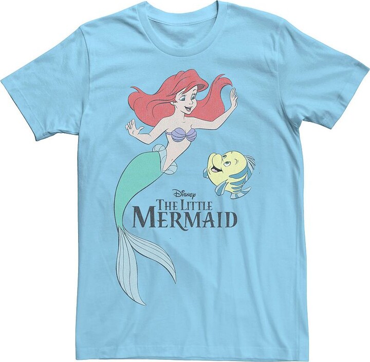 Disney Disney's The Little Mermaid Ariel & Flounder Men's Portrait Tee