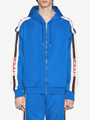 Gucci technical jersey sweatshirt blue clearance