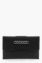 Thumbnail for your product : boohoo Chain And Suedette Clutch Bag