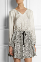 Thumbnail for your product : Band Of Outsiders Degradé leopard-print silk-twill mini dress