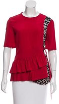 Thumbnail for your product : Yigal Azrouel Pleated Panel Silk Top w/ Tags