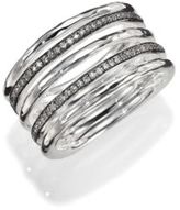 Thumbnail for your product : Ippolita Stella Diamond & Sterling Silver Five-Row Solid Stack Ring