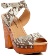Thumbnail for your product : Lucky Brand Nessah Embossed Leather Platform Sandal