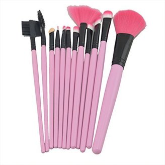 Lanova Beauty 12pcs Pure Synthetic Makeup Brush Set Makeup Cosmetics Hair Brush-Pink by Lanova