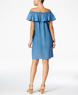 Style&Co. Style & Co Denim Off-The-Shoulder Dress, Created for Macy's