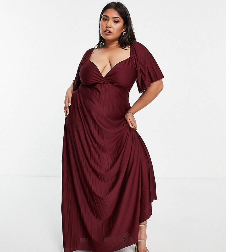 red maxi dress size 18