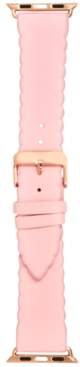 INC International Concepts Women's Pink Scalloped Faux Leather Apple Watch Strap, Created for Macy's