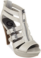 Thumbnail for your product : G by Guess Women's Huiza Zip Front Platform Dress Sandals
