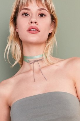 Urban Outfitters Satin Lace-Up Choker Necklace