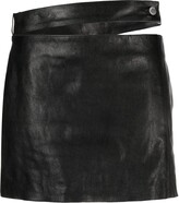 Low-Rise Leather Miniskirt 