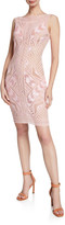 Thumbnail for your product : Naeem Khan Sleeveless Geometric Lace Dress