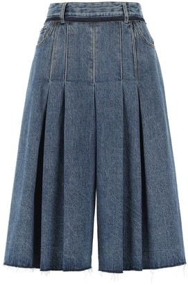 wide leg shorts denim