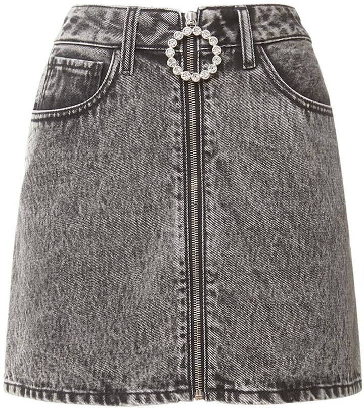 Zipper Denim Skirt | Shop the world's largest collection of 