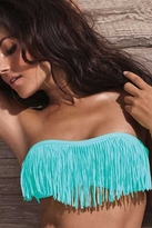 Thumbnail for your product : L-Space Swimwear Dolly Fringe Bandeau Bikini Top in Tiffany