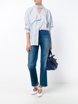 Thumbnail for your product : Valentino Blue Rockstud Mid Rise Kick flare jeans