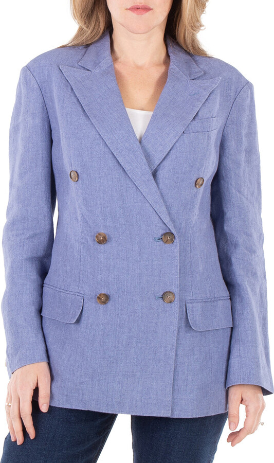 Polo Ralph Lauren Delave Double-Breasted Linen Blazer