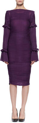 Tom Ford Long-Sleeve Ruched Knit Dress