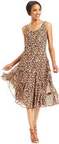 Thumbnail for your product : Jessica Howard Sleeveless Leopard-Print Midi Dress