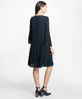 Thumbnail for your product : Brooks Brothers Pleated Boatneck Dress