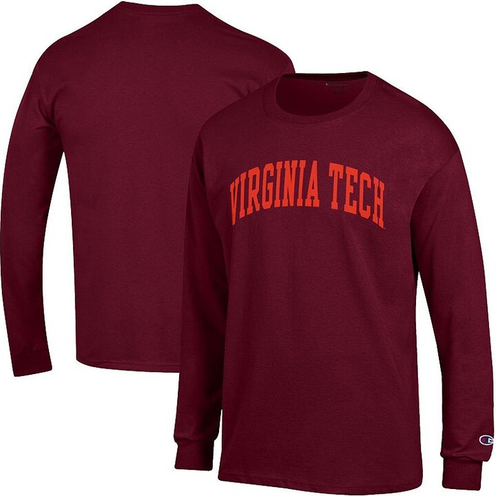 Men's Champion Maroon Virginia Tech Hokies Basic Arch Long Sleeve T-Shirt