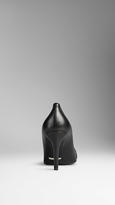 Thumbnail for your product : Burberry Horseferry Check Leather Pumps