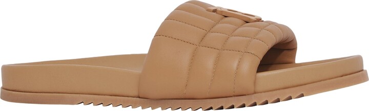 【BURBERRY】送料/関税込 CHECK MELROY SLIDES Burberry Melroy TB Quilted Check Slide Sandal - ShopStyle
