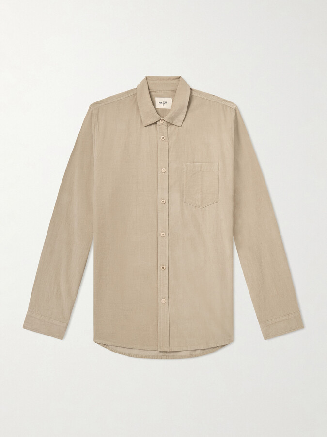 Folk Direction Garment-Dyed Cotton-Corduroy Shirt