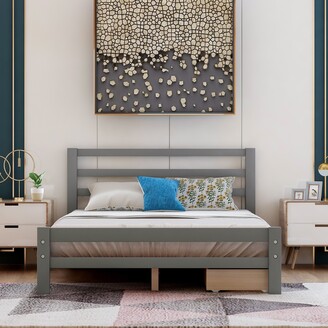 kids full size platform bed