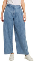 Thumbnail for your product : SJYP Steve J & Yoni P - High-rise Wide-leg Jeans - Mid denim