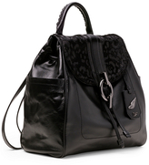 Thumbnail for your product : Diane von Furstenberg Sutra Burnout Leopard Haircalf Backpack