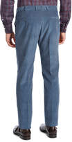Thumbnail for your product : Isaia Corduroy Flat-Front Trousers, Blue