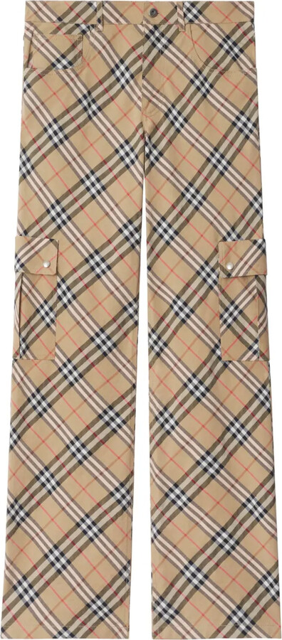 Checked Cargo Pants