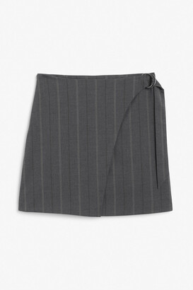 Monki Imitation wrap mini skirt
