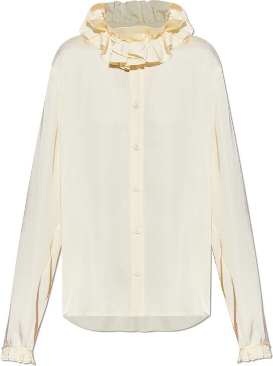 Jil Sander Ruffle Long Sleeved Shirt