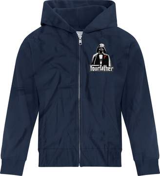 Star Wars BSW Youth Boys Your Father Darth Vader Godfather Zip Hoodie LRG Navy