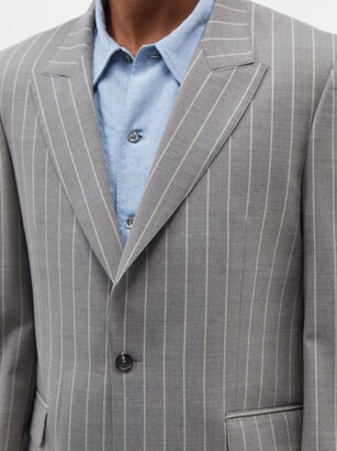 Sunflower Single-breasted Pinstripe Wool-blend Suit Jacket