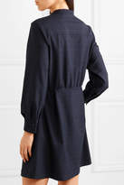 Thumbnail for your product : A.P.C. Audrey Checked Crepe Mini Dress - Navy