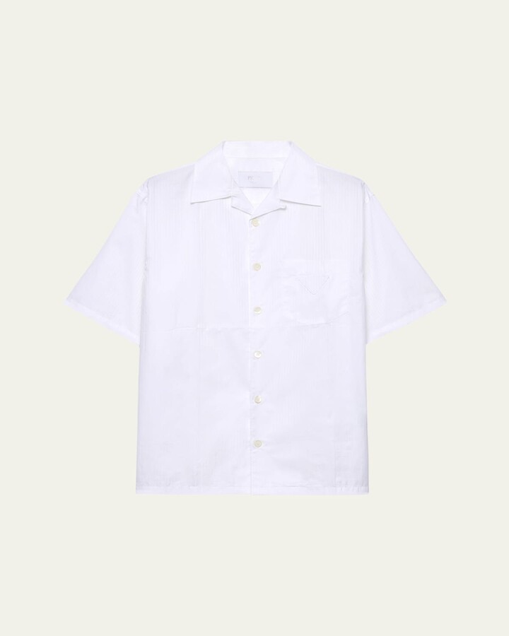 Prada Men's Cotton Bowling Shirt