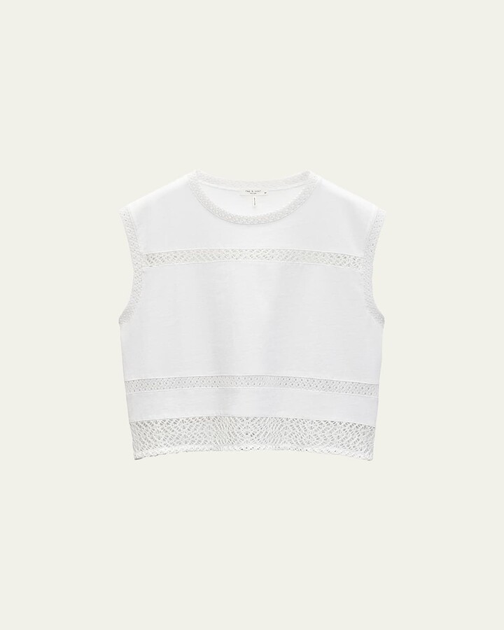 Rag & Bone Rosie Embroidered Muscle Tank Top